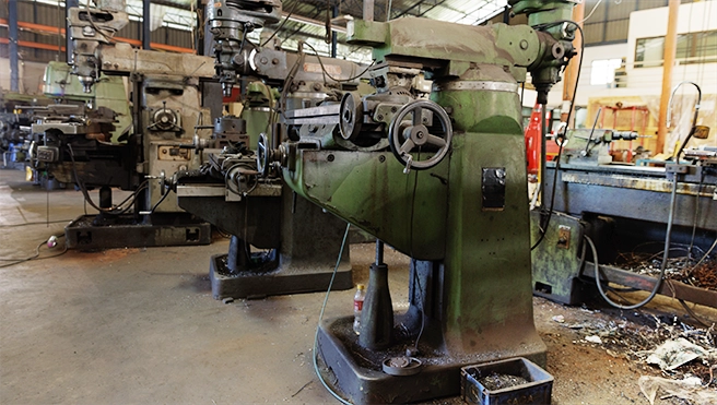 A factory with vintage equipment.