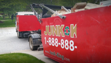 Junk King Truck With Dumpster