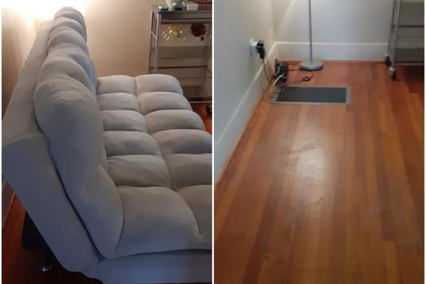 couch removal before and after
